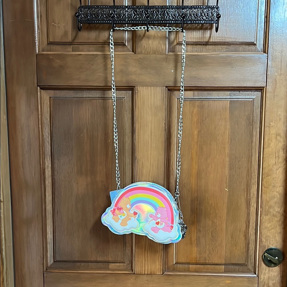 NWT SKINNYDIP London Care Bears Rainbow Reflective Cloud Crossbody Purse